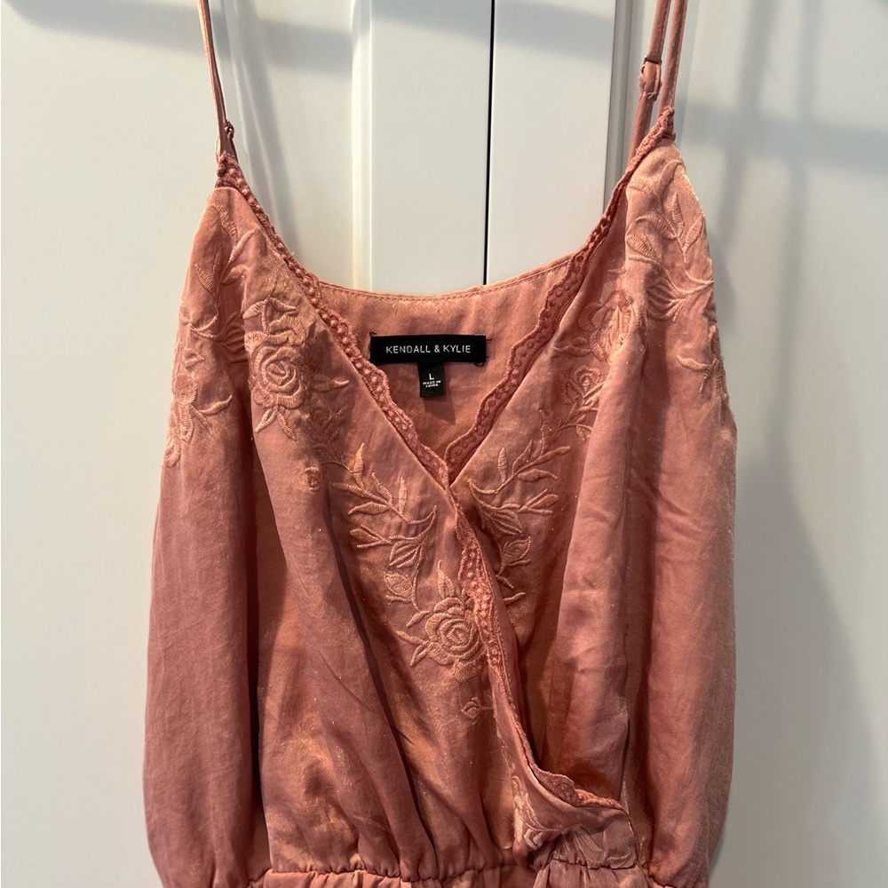 Kendall and Kylie embroidered lace romper pac sun sz Lg - Picture 2 of 8